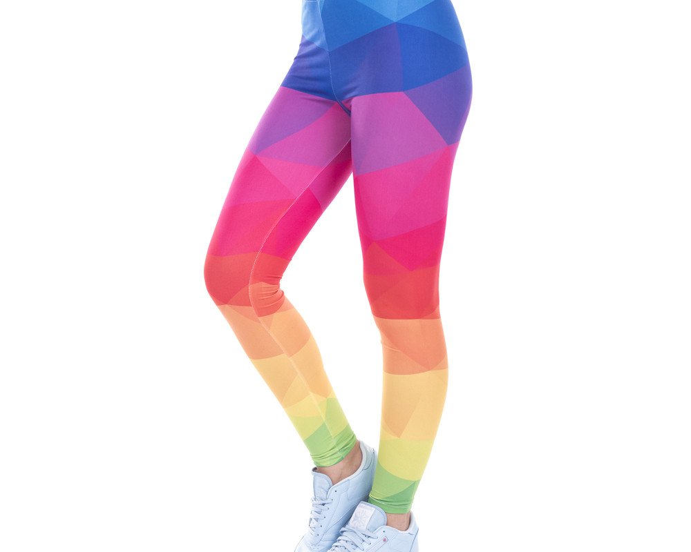 rainbow workout pants