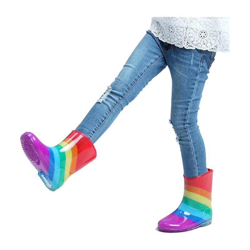 Rainbow Waterproof Rain Boots For Kids Queerks™