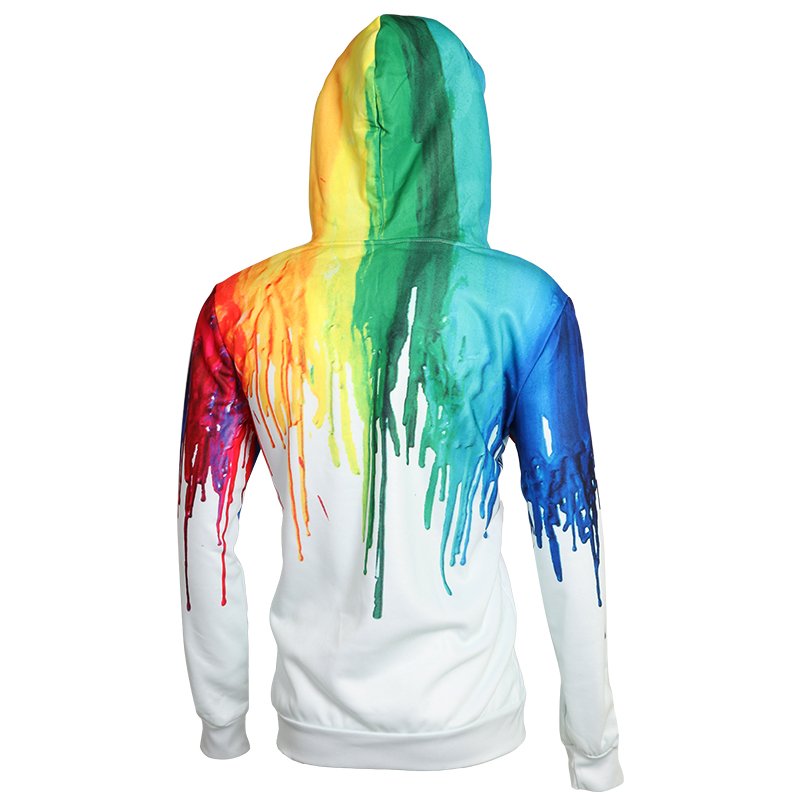 Rainbow Pride Paint Drip Hoodie Jacket Sweatshirt - Queerks™