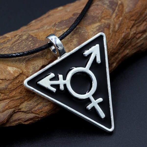 Transgender Pride Necklace With Triangular Pendant