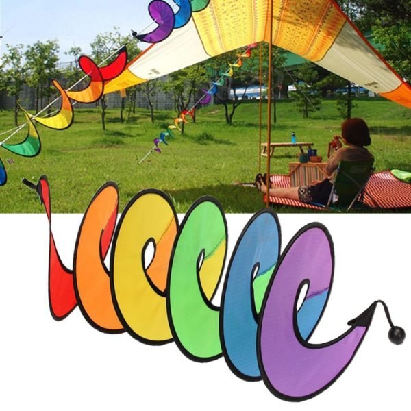 Rainbow Outdoor Spiral Wind Spinner