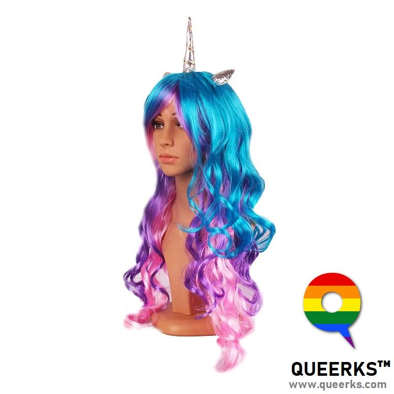 Rainbow Unicorn Party Wig