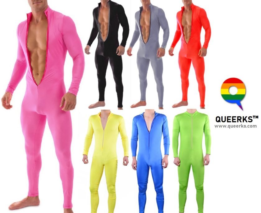 Sexy Spandex Unitard Bodysuit For Gay Men