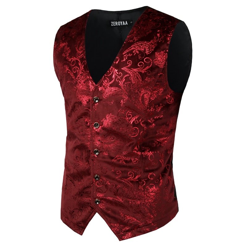 Drag King Paisley Tuxedo Vest - Queerks™