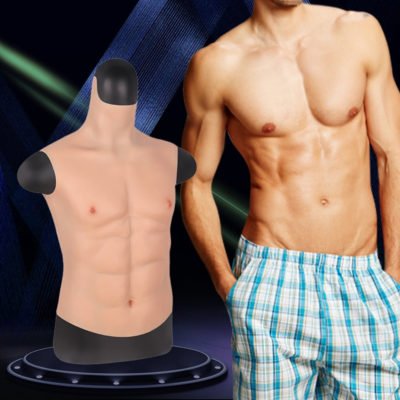 Realistic Silicone Fake Male Muscle Chest & Abs Suit - Queerks™