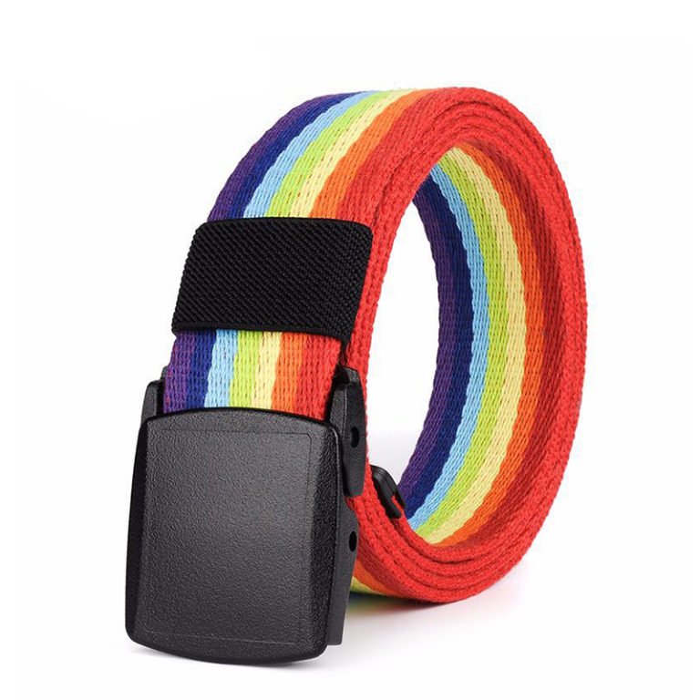 LGBT Pride Rainbow Striped Hypoallergenic Buckle Belt - Queerks™