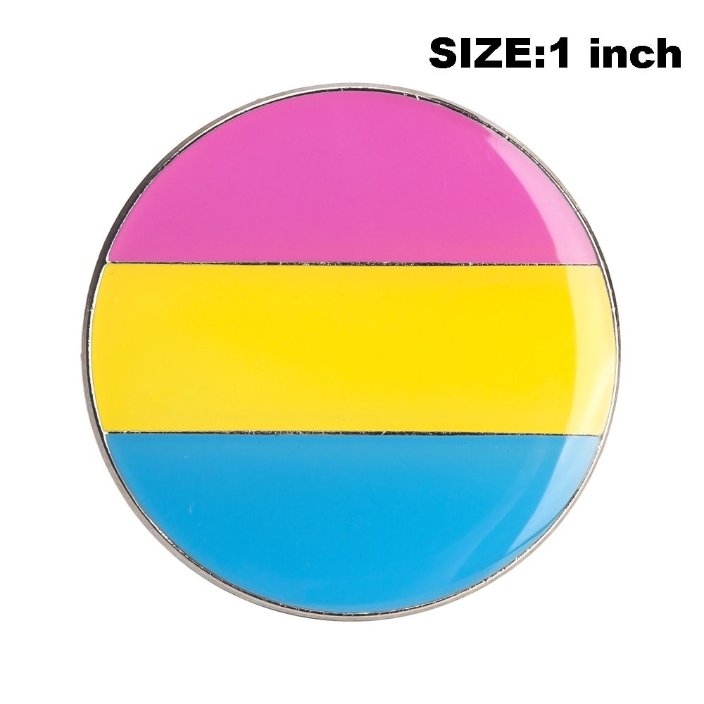 Pansexual Pride Round Metal Brooch Pin Queerks™